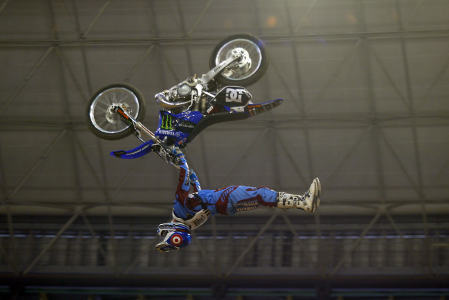 Обои картинки фото спорт, мотокросс, мото, фристайл, полёт, кросс