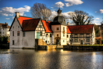 Картинка dortmund haus rodenberg города дворцы замки крепости деревья здания река