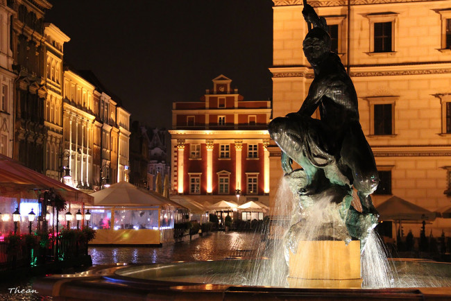 Обои картинки фото города, фонтаны, познань