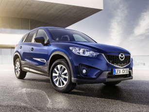 обоя автомобили, mazda, ke, sendo, cx-5, синий, 2014