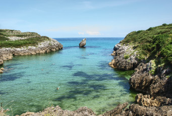 Картинка испания+астурия природа побережье испания астурия море залив