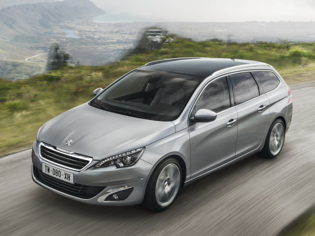 Обои картинки фото автомобили, peugeot, 2014г, sw, 308