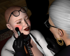 Картинка 3д+графика портрет+ portraits фон взгляд девушка