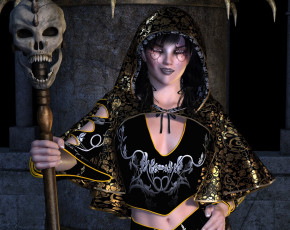 Картинка 3д+графика фантазия+ fantasy девушка взгляд фон