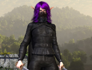 Картинка 3д+графика эльфы+ elves фон взгляд эльфийка