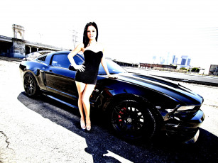 Картинка автомобили -авто+с+девушками mustang