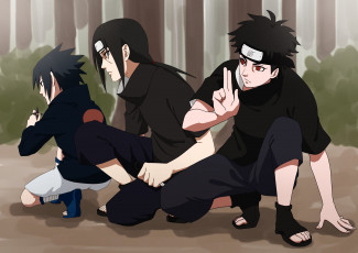 Картинка аниме naruto uchiha clan itachi sasuke shisui sharingan
