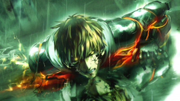 Картинка аниме one+punch+man киборг генос парень one punch man genos art anime