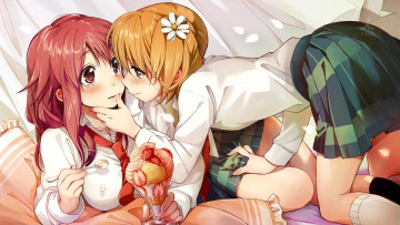 Картинка аниме unknown +другое sakura trick sonoda yuu takayama haruka kawai makoto
