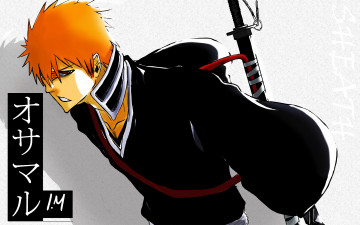Картинка аниме bleach ichigo shinigami kurosaki меч bankai шинигами банкай