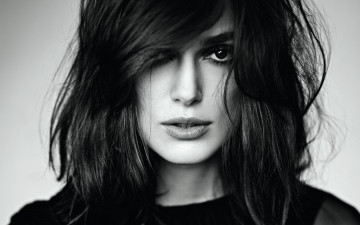 Картинка девушки keira+knightley взгляд лицо актриса черно-белая кира найтли