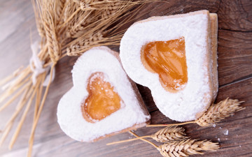 Картинка еда пирожные +кексы +печенье baking biscuit heart выпечка печенье сердце пшеница