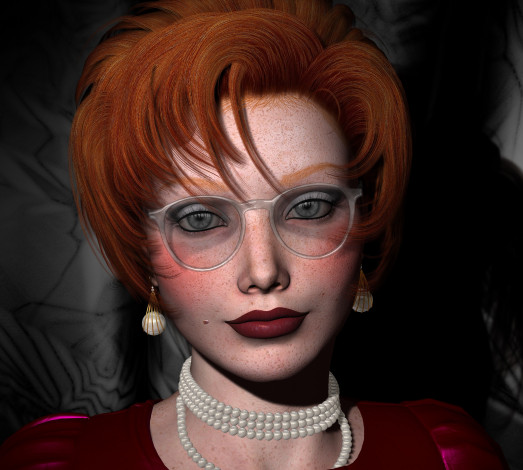 Обои картинки фото 3д графика, портрет , portraits, рыжая, фон, взгляд, девушка