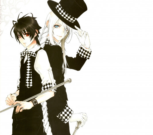 Обои картинки фото аниме, monochrome factor, широгане, акира, парни