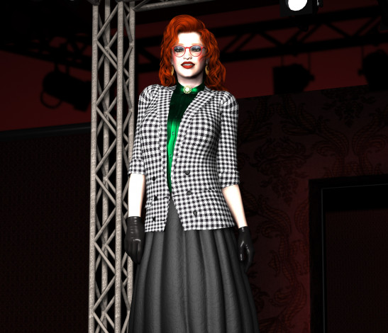 Обои картинки фото 3д графика, люди , people, девушка, взгляд, фон, рыжая