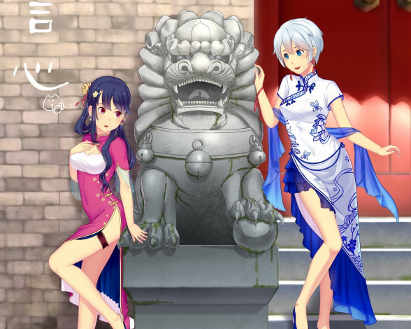 Обои картинки фото аниме, vocaloid, девушки, взгляд, фон