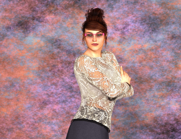 Обои картинки фото 3д графика, люди , people, девушка, взгляд, фон