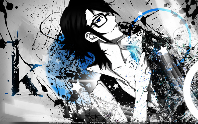 Обои картинки фото аниме, k project, фушими, сарухико