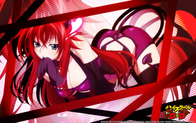 Обои картинки фото highschool dxd, аниме, девушка, взгляд, фон