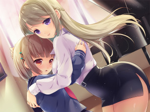 Картинка аниме unknown +другое+ девушки взгляд фон