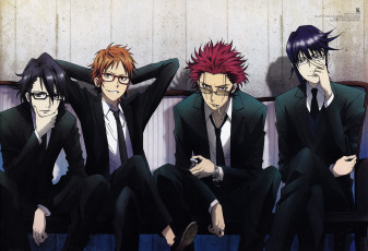 Картинка аниме k+project gohands munakata reisi fushimi saruhiko yata misaki ishimori ai kazuko mimura tachibana masayuki k project suoh mikoto