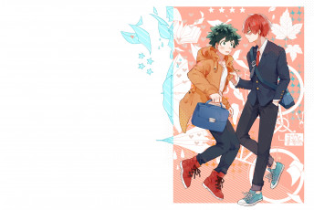 Картинка аниме boku+no+hero+academia amarouhi boku no hero academia midoriya izuku todoroki shouto