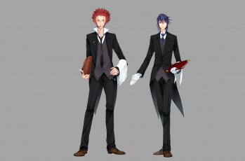 Картинка аниме k+project restaurant munakata reisi k project suoh mikoto menu