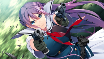 Картинка аниме grisaia+no+kajitsu девушка взгляд фон