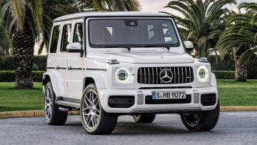 Картинка mercedes-benz+amg+g63+2019 автомобили mercedes-benz amg белый 2019 g63