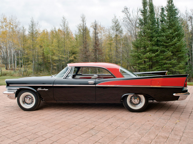 Обои картинки фото chrysler saratoga hardtop coupe 1957, автомобили, chrysler, saratoga, hardtop, coupe, 1957