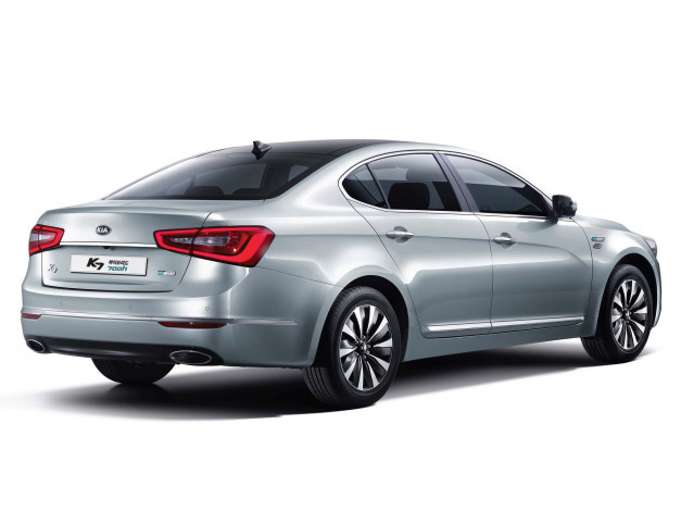 Обои картинки фото kia k7 hybrid 2013, автомобили, kia, k7, hybrid, 2013, серебряный, металлик