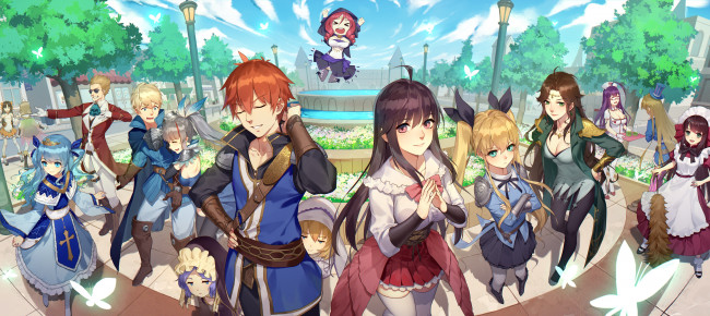 Обои картинки фото romantic saga of beauty & devil, аниме, девушка, взгляд, фон