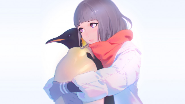 Обои картинки фото аниме, unknown,  другое , фон, взгляд, девушка