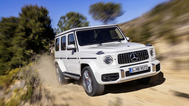 Обои картинки фото mercedes-benz amg g63 2019, автомобили, mercedes-benz, amg, g63, 2019, белый