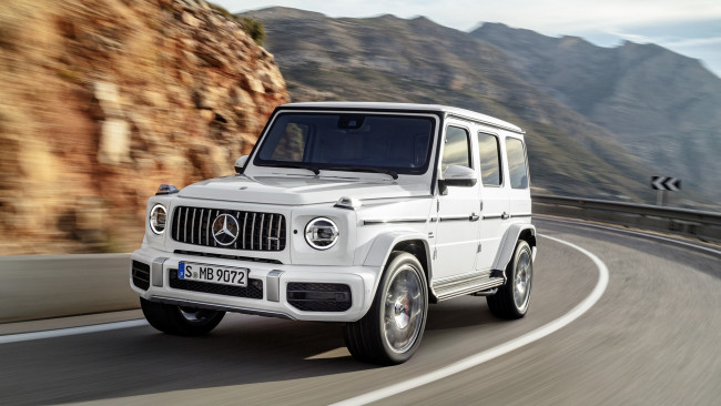 Обои картинки фото mercedes-benz amg g63 2019, автомобили, mercedes-benz, amg, g63, 2019, белый