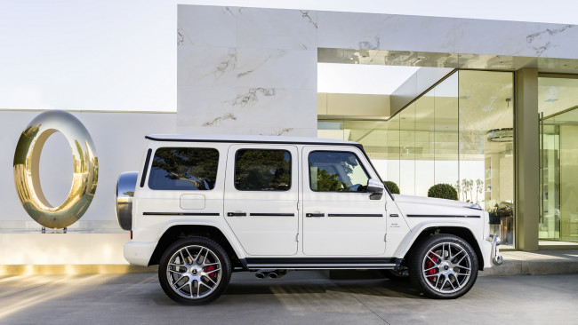 Обои картинки фото mercedes-benz amg g63 2019, автомобили, mercedes-benz, g63, amg, белый, 2019