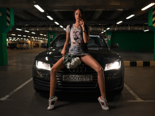 Картинка автомобили -авто+с+девушками фон взгляд девушка автомобиль