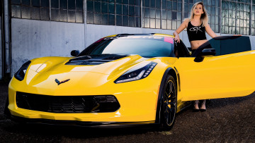 Картинка karisha+&+chevrolet+corvette+c7 автомобили -авто+с+девушками karisha сhevrolet сorvette z06 шевроле девушка суперкар желтый