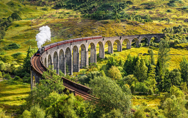 Обои картинки фото техника, паровозы, glenfinnan, viaduct