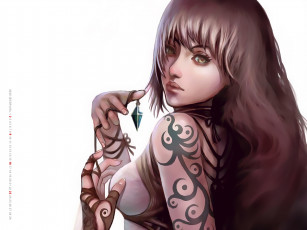 Картинка календари фэнтези узор рисунок девушка взгляд лицо calendar 2020