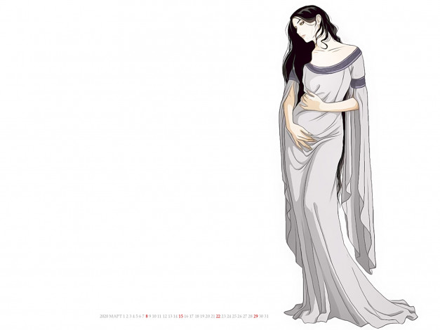 Обои картинки фото календари, фэнтези, женщина, белый, фон, девушка, calendar, 2020