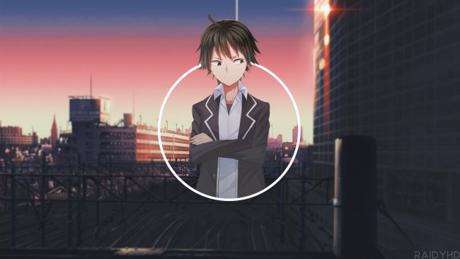 Обои картинки фото аниме, oregairu, розовая, пора, моей, школьной, жизни, сплошной, обман