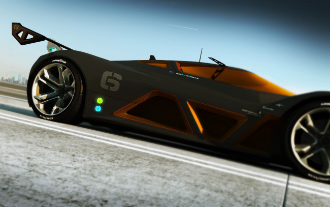 Обои картинки фото автомобили, 3д, оранжевый, спорткар, ракурс