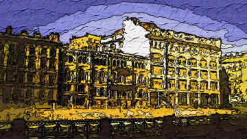 Картинка 295389 рисованное города фонтанка