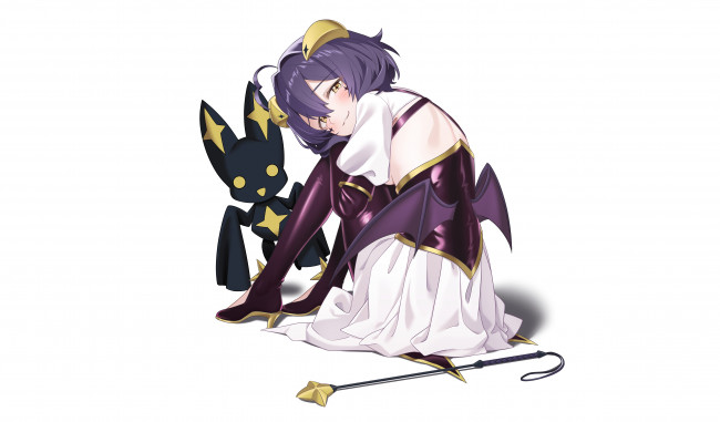 Обои картинки фото аниме, ангелы,  демоны, девушка, поза