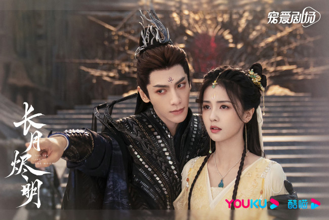 Обои картинки фото кино фильмы, till the end of the moon, светлый, пепел, луны, тань, тай, цзинь, минъе, бог, войны, владыка, демонов, ли, сусу, е, сеу