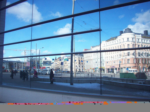 Обои картинки фото рига, отражение, города, латвия