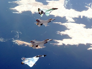 обоя mirage, авиация, разные, вместе