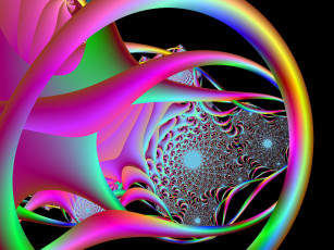 Картинка 3д графика fractal фракталы узор цвета