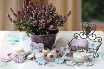 Картинка разное косметика духи вереск мыло